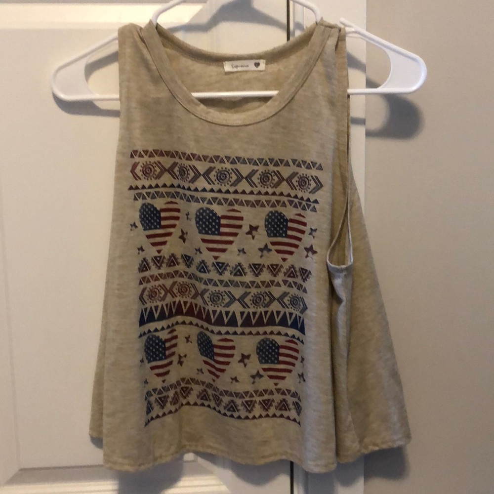 American flag tank top